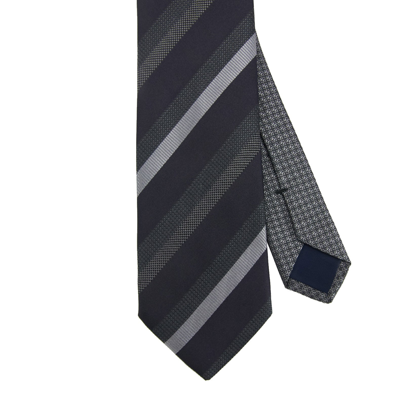 Woven Grey Stripe Tie - 14760-75243 - Hammer Made