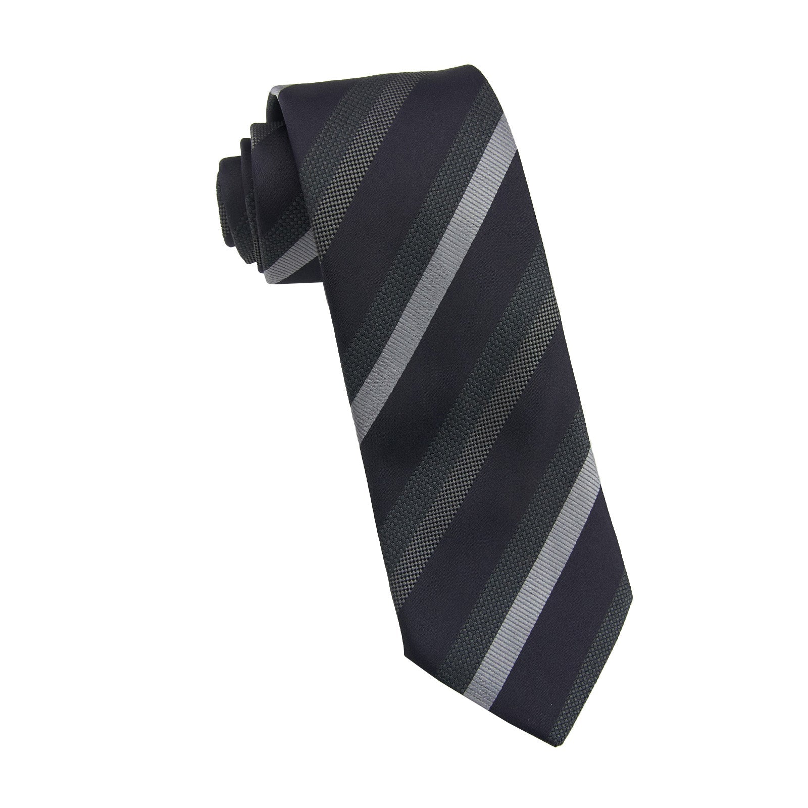 Woven Grey Stripe Tie - 14760-75243 - Hammer Made