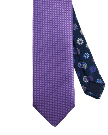Woven Purple Pois Tie - 14756-75239 - Hammer Made