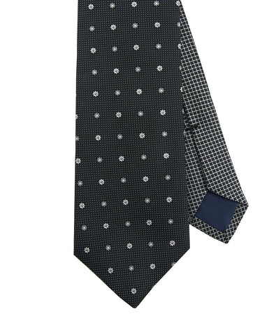 Black floral tie - 14209-71468 - Hammer Made