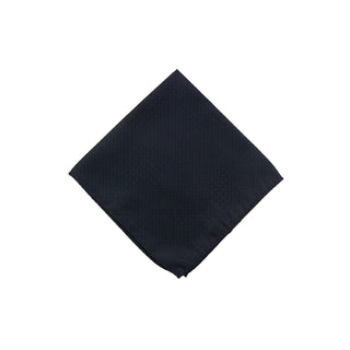 
  
      Black textured pocket square
    
