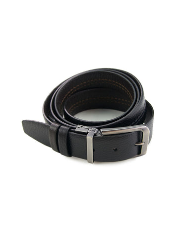 Black/brown center stitch belt - 12556-63839 - Hammer Made