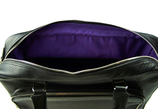 
  
      Black/purple laptop bag
    
