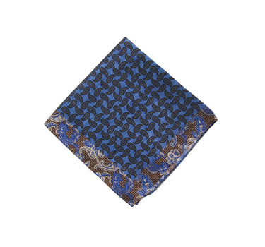 Blue paisley pocket square - 13731-69854 - Hammer Made