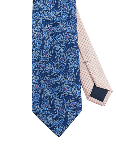 Blue paisley tie - 14204-71463 - Hammer Made