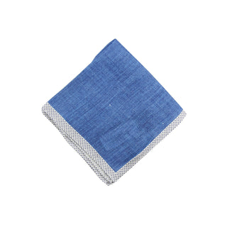 
  
      Blue solid pocket square
    
