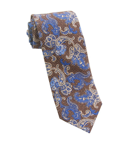 Brown floral paisley tie - 13715-69838 - Hammer Made