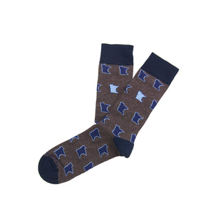 
  
      Brown/blue MN sock
    
