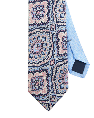 Dark blue paisley tie - 14188-71447 - Hammer Made