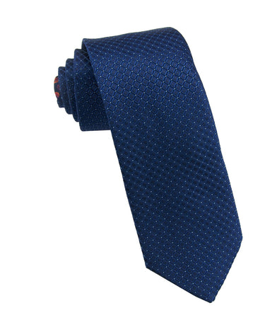 Dark blue pattern tie - 14211-71470 - Hammer Made