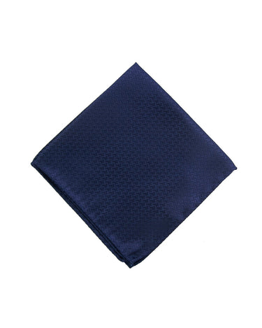 Dk blue textured pocket square - 13737-69860 - Hammer Made