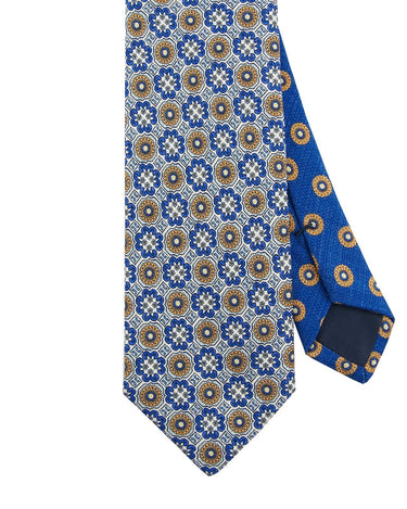 Light blue medallion tie - 14222-72003 - Hammer Made