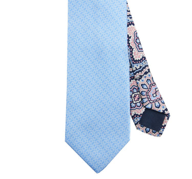 Light blue pattern tie - 14189-71448 - Hammer Made