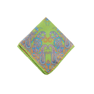 
  
      
        Lime paisley pocket square - 14221-71480 - Hammer Made
      
    
