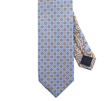 Lt blue/tan diamond tie - 13283-67940 - Hammer Made