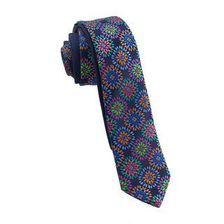 
  
      Multi floral skinny tie
    
