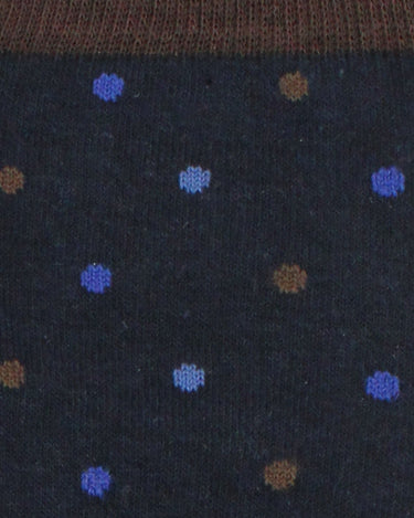 Navy/Brown Small Dot Sock - 8493-43324 - Hammer Made