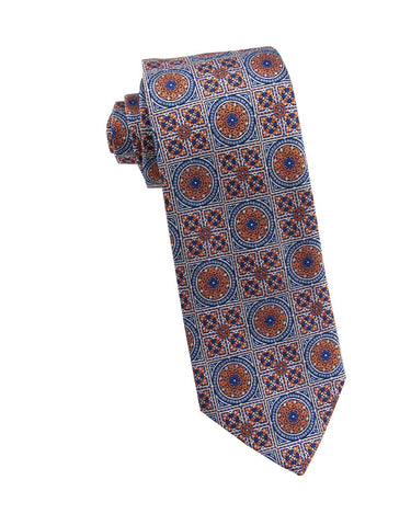 Orange medallion tie - 14212-71471 - Hammer Made