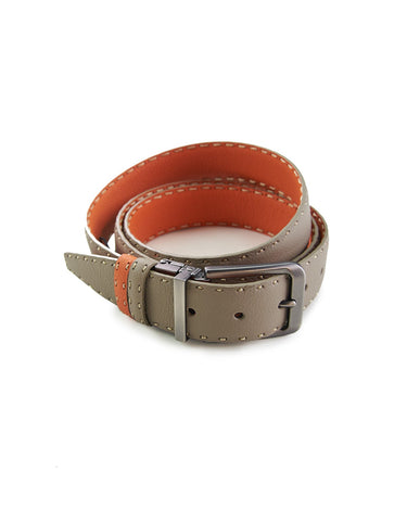 Orange/brown pebble belt - 12553-63836 - Hammer Made