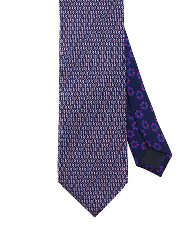 Purple geometric tie - 13315-67972 - Hammer Made
