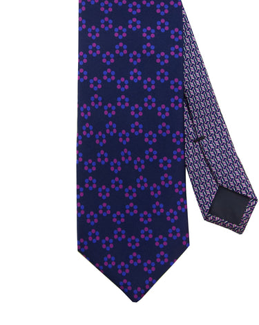 Purple geometric tie - 13316-67973 - Hammer Made