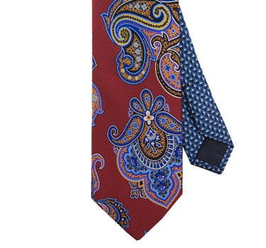 Red large paisley tie - 13319-67976 - Hammer Made