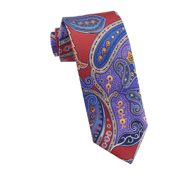 Red paisley tie - 14184-71443 - Hammer Made
