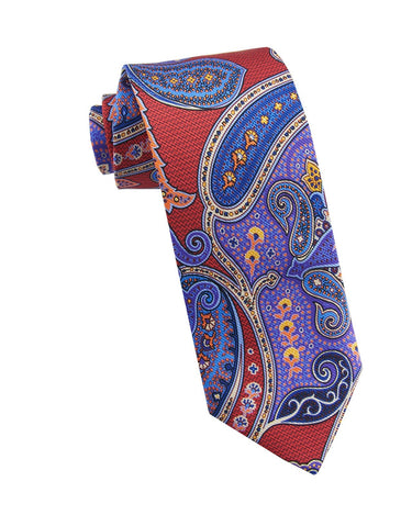Red paisley tie - 14184-71443 - Hammer Made