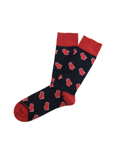 Red/white WI sock - 12594-63725 - Hammer Made