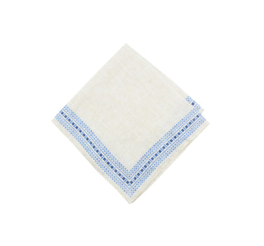 White solid pocket square - 14218-71477 - Hammer Made
